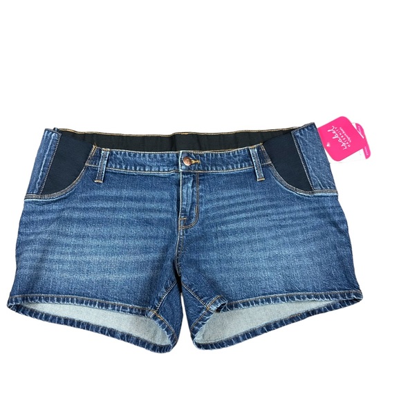 ISABEL MATERNITY: By Ingrid & Isabel Midi Short Jean Shorts  - Size 14 - Picture 5 of 14